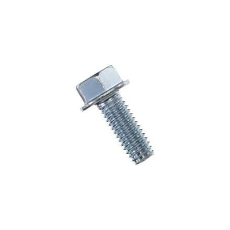 Thread Forming Screw, #10-24 X 5/8 In, Zinc Plated Steel Hex Head Slotted Drive, 5500 PK